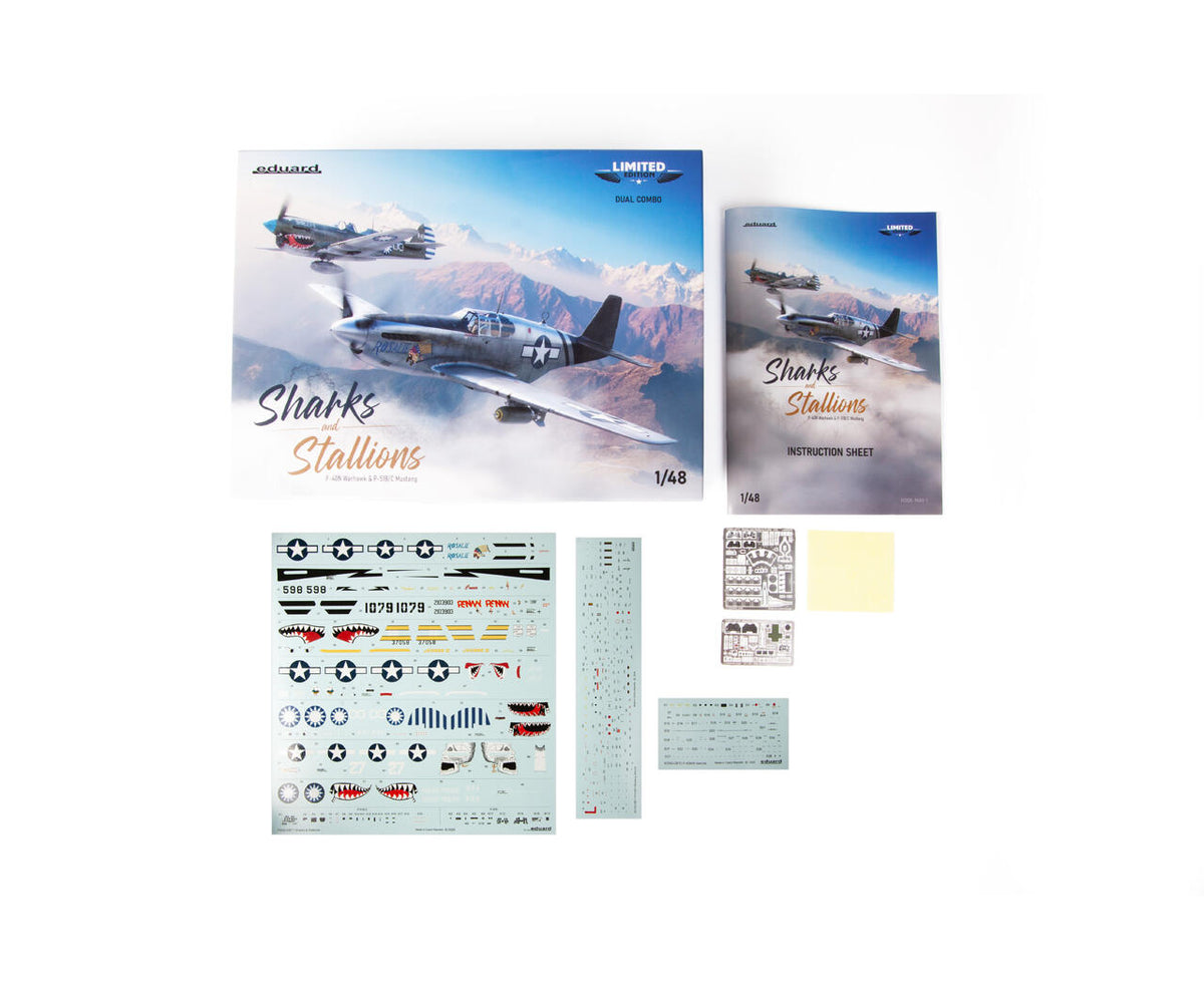 Eduard 11200 Sharks and Stallions DUAL COMBO P-40 N and P-51 B/C 1/48 – image 3