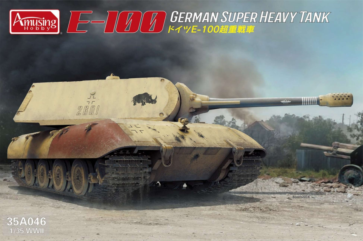 Maquette Amusing Hobby 35A046 E-100 avec tourelle Maus au 1/35