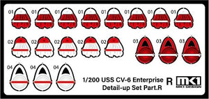 MK1 Design MD-20021 Porte-avions CV-6 Enterprise de l&amp;#39;US Navy - Pièces de détail pour maquette Trumpeter au 1/200 – imagen 56