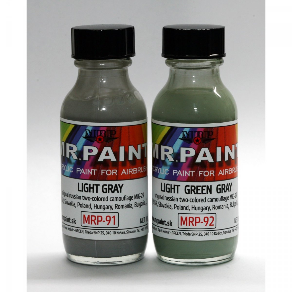 Peinture MR. Paint MRP-092 VERT CLAIR GRIS Camouflage bicolore russe MIG-29 30 ml – image 3