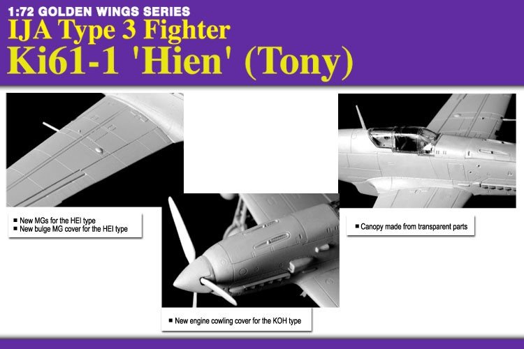 Dragon 5028 Chasseur IJA Type 3 Ki61-1 &amp;#39;Hien&amp;#39; (Tony) (1/72) – image 4