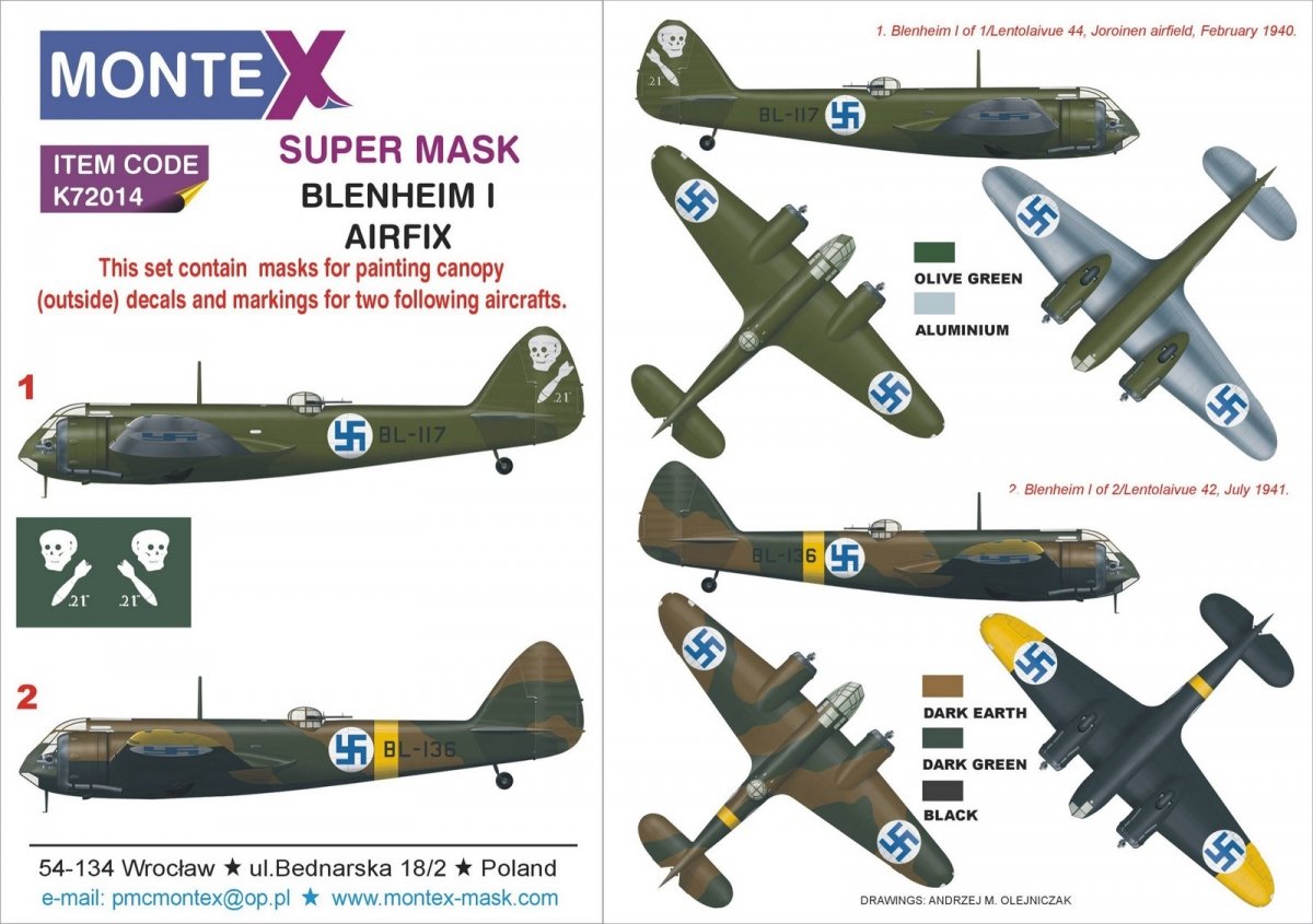 Montex K72014 BLENHEIM I (FINLANDE) 1/72 