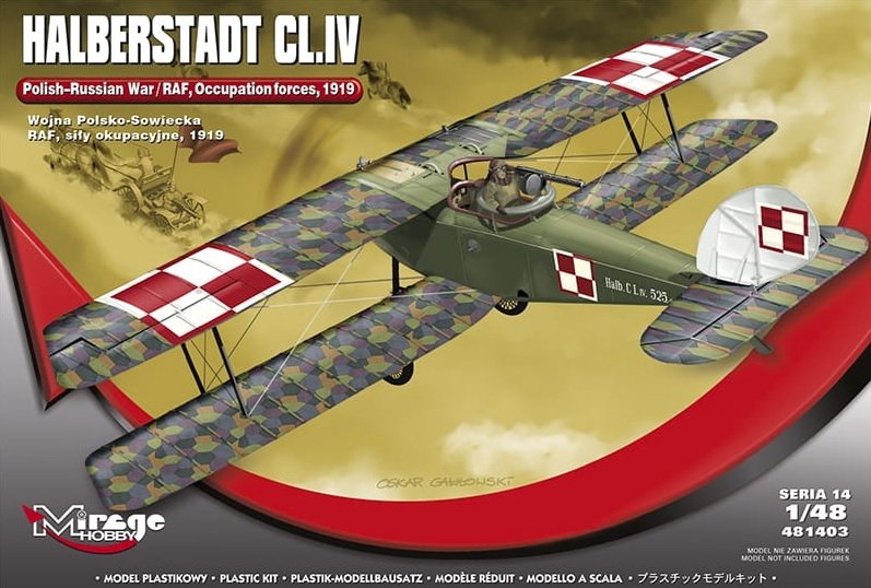 Mirage-Hobby 481403 HALBERSTADT CL.IV Polish-Soviet War / RAF Occupation Forces 1919 1/48