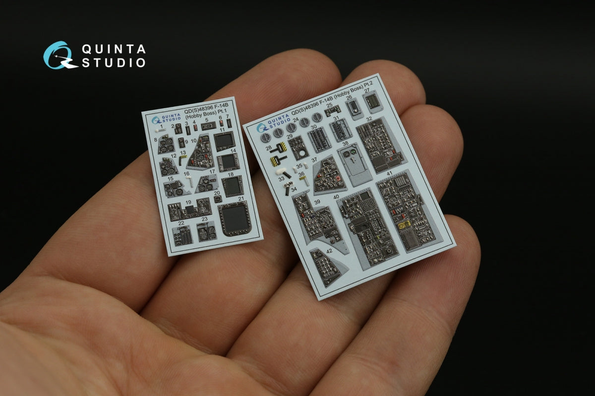 Intérieur coloré imprimé en 3D sur papier décalcomanie Quinta Studio QDS-48396 F-14B (Hobby Boss) (Petite version) 1/48 – immagine 2
