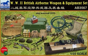Ensemble d&amp;#39;équipement d&amp;#39;armes aéroportées britanniques Bronco AB3567 de la Seconde Guerre mondiale (1/35)