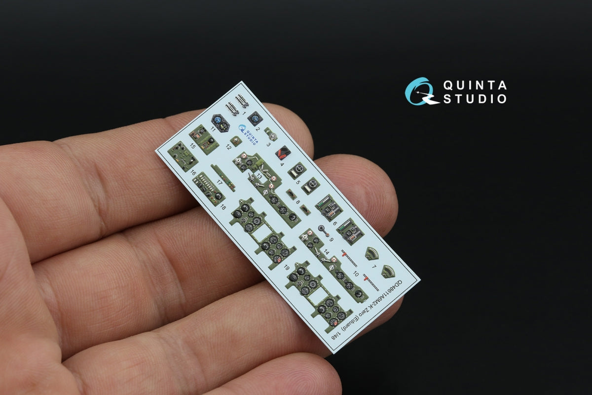Intérieur imprimé en 3D et coloré sur papier décalcomanie Quinta Studio QD48611 A6M2-K Zero (Eduard) 1/48 – immagine 5