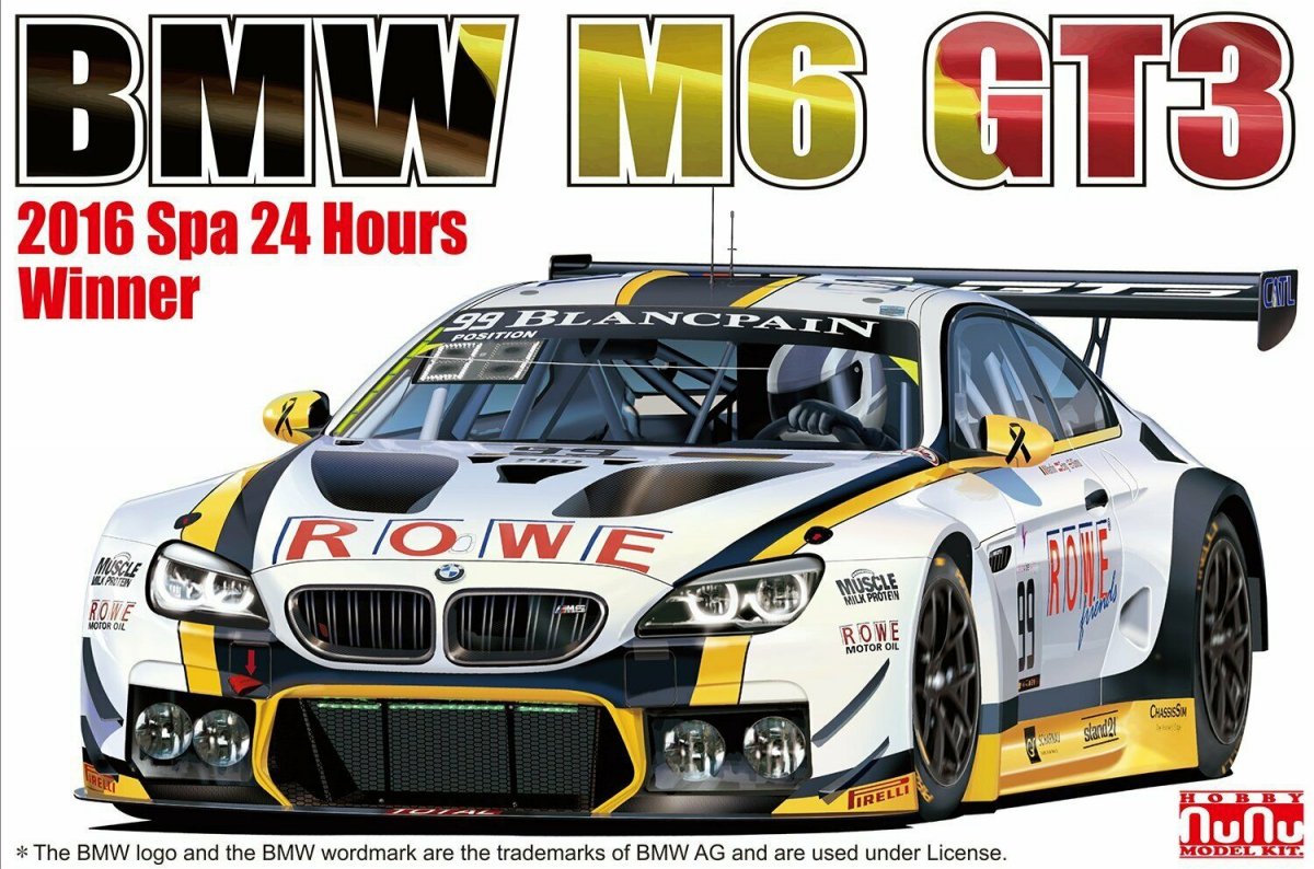NuNu PN24001 BMW M6 GT3 Vainqueur des 24 Heures de Spa 2016 1/24
