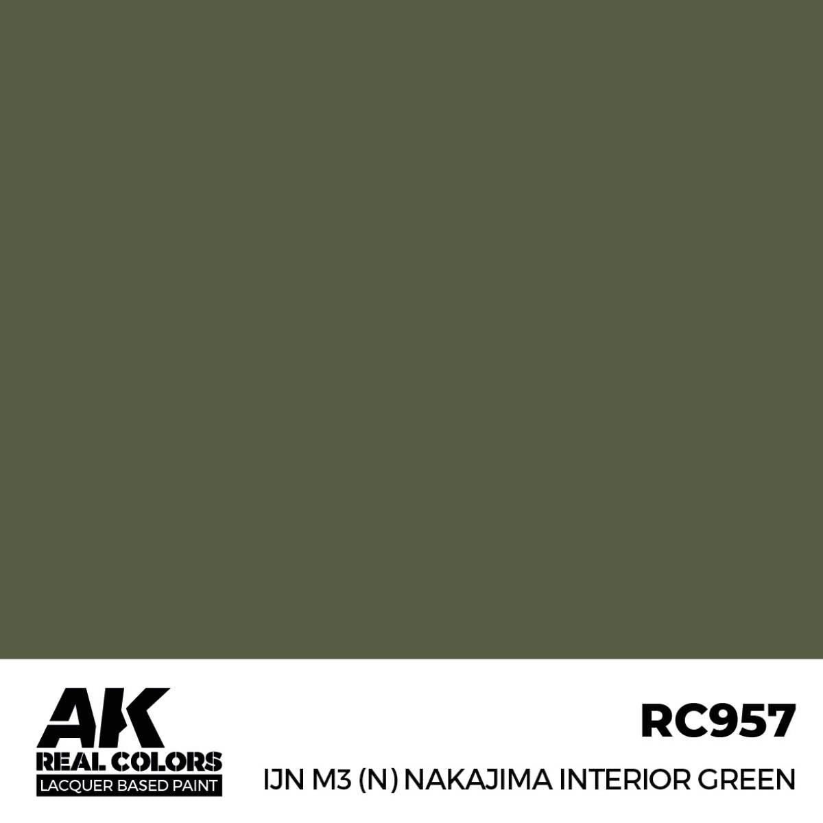AK Interactive RC957 IJN M3(N) Nakajima Intérieur Vert 17 ml