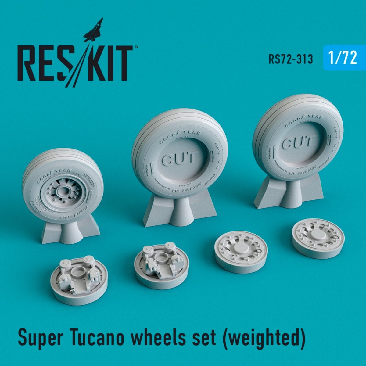 RESKIT RS72-0313 SUPER TUCANO ENSEMBLE DE ROUES (LESTÉES) 1/72