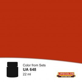 Peinture antifouling rouge pour coque Lifecolor UA648 Marine impériale japonaise, 22 ml