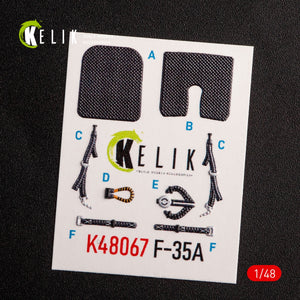 Décalcomanies 3D intérieures KELIK K48067 pour maquette Tamiya au 1/48  – image 2