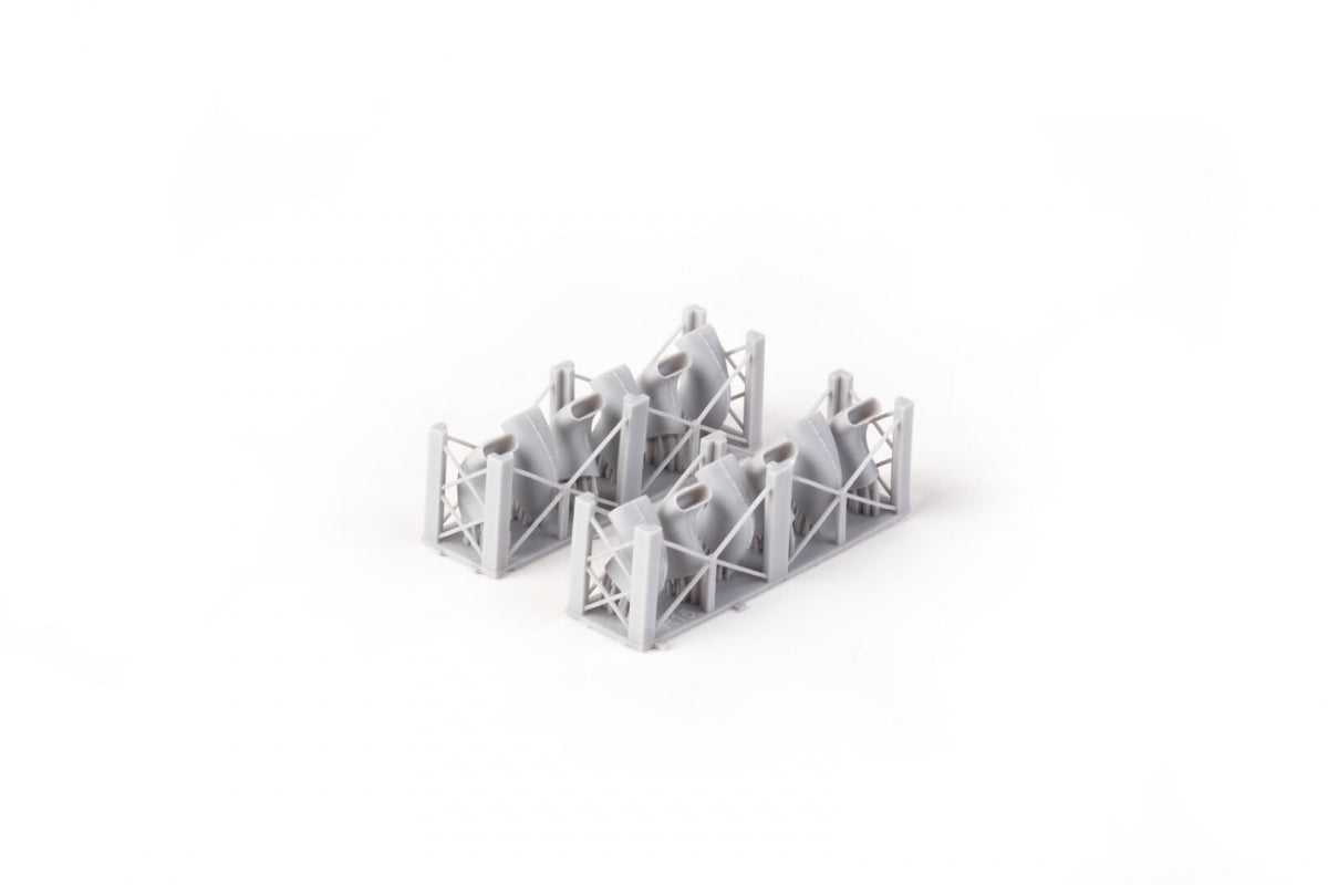 Eduard 624011 Messerschmitt Bf-109 G-5 / G-6 - Exhaust Stacks (3D-Printed / for Airfix Kits) 1/24