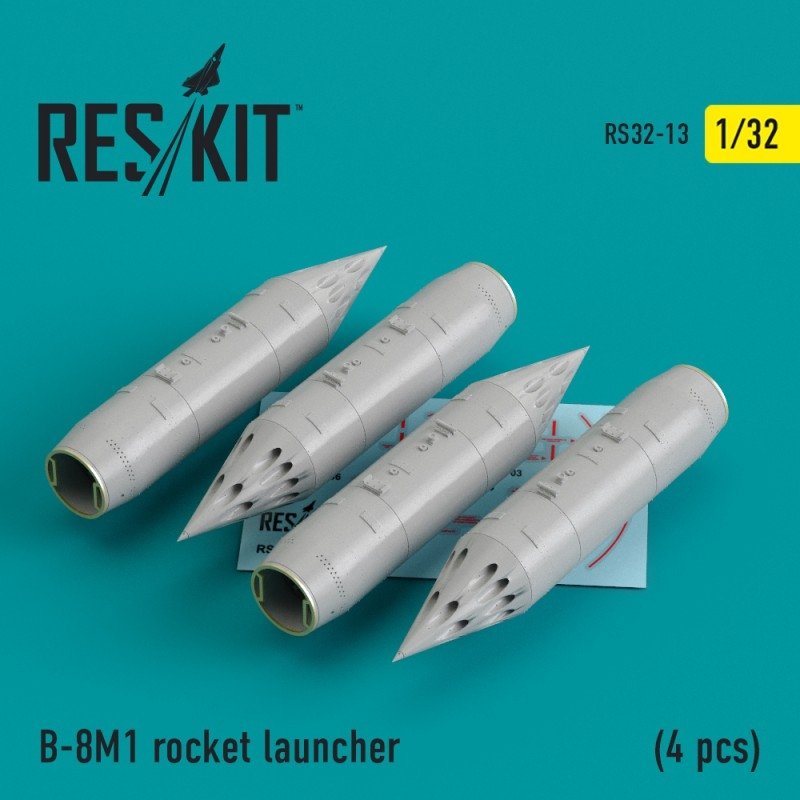 RESKIT RS32-0013 Lance-roquettes P-51 B-8M1 (4 pièces) 1/32