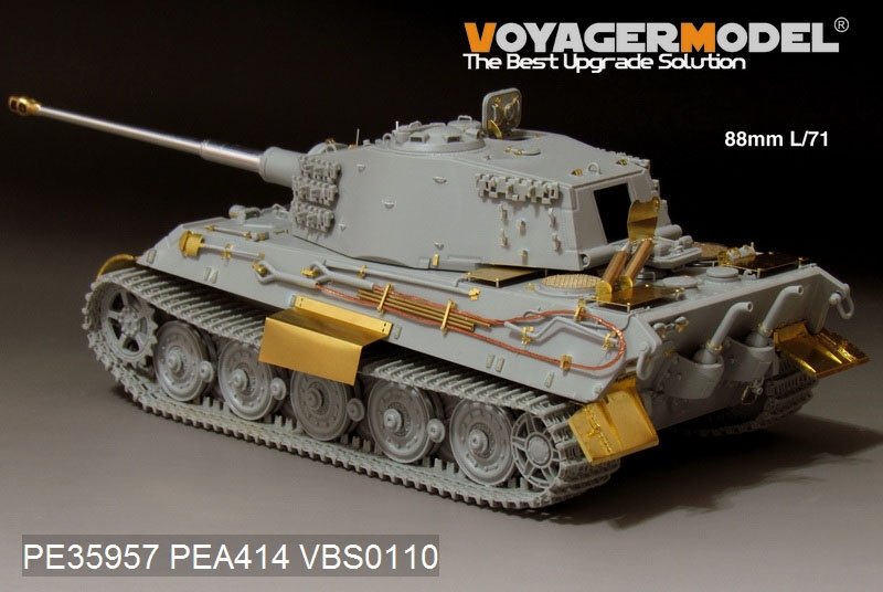 Maquette Voyager PE35957 Char King Tiger allemand de la Seconde Guerre mondiale (tourelle Hensehel) pour HOBBYBOSS 84533 1/35 – image 17
