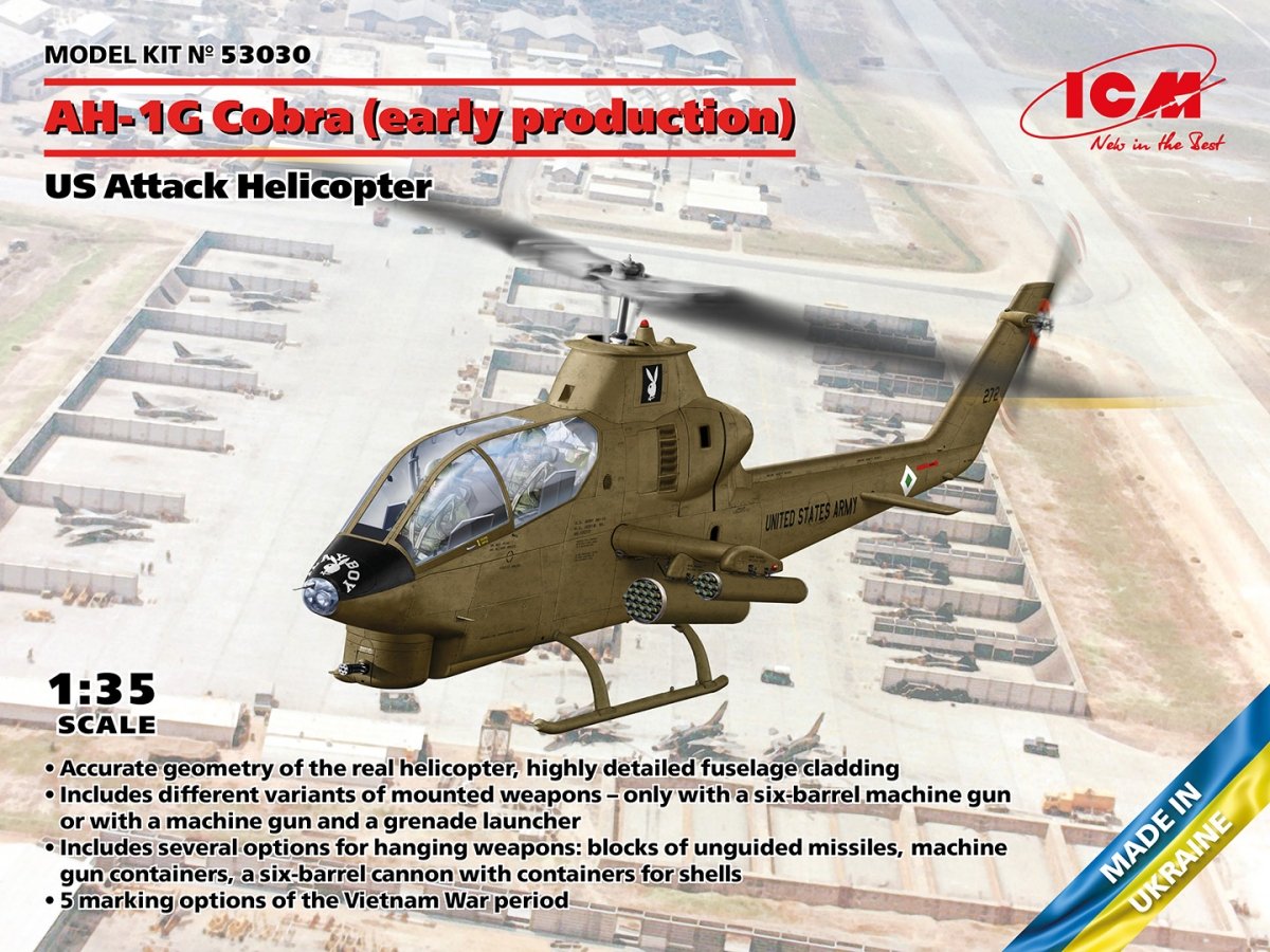 ICM 53030 AH-1G Cobra (première production) Hélicoptère d'attaque américain 1/35