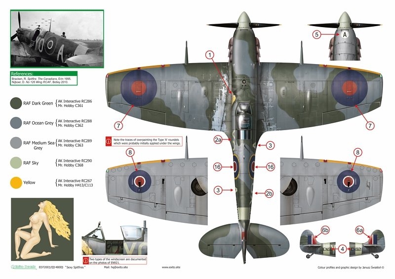 Décalcomanies Exito ED72003 Sexy Spitfires - Supermarine Spitfire LF Mk Vb - VIII - IXe 1/72 – image 8