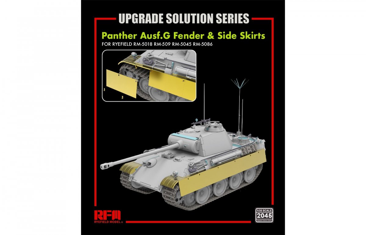 Rye Field Modèle 2045 Panther Ausf.G Aile et jupe latérale - Solution de mise à niveau 1/35 – image 3