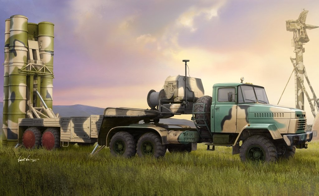 Hobby Boss 85511 Tracteur russe KrAZ-260B avec TEL S-300PMU 5P85TE 1/35