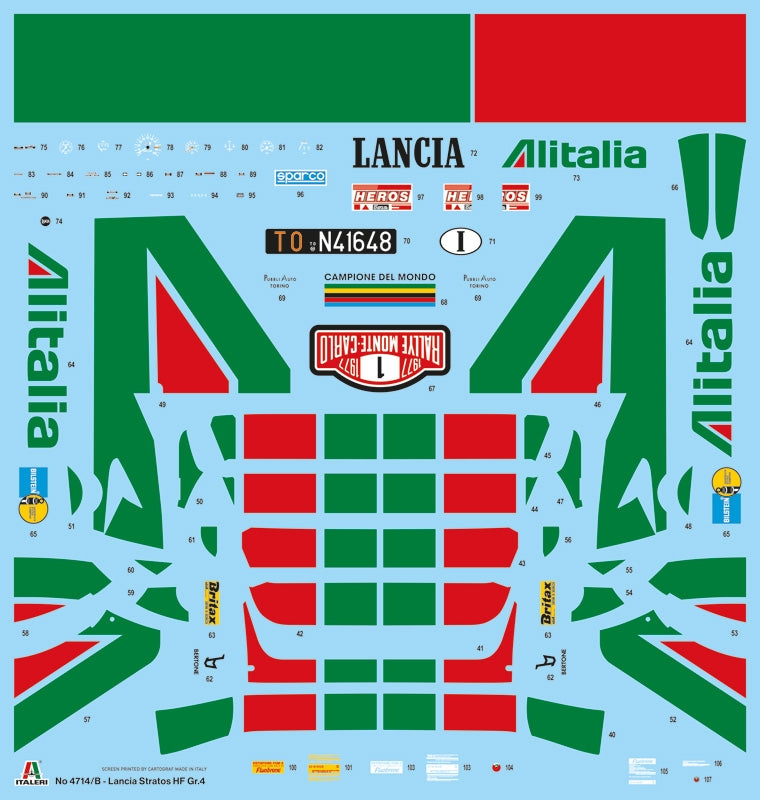 Italeri 4714 Lancia Stratos HF Gr.4 Monte-Carlo 1977 1/12 – Bild 23