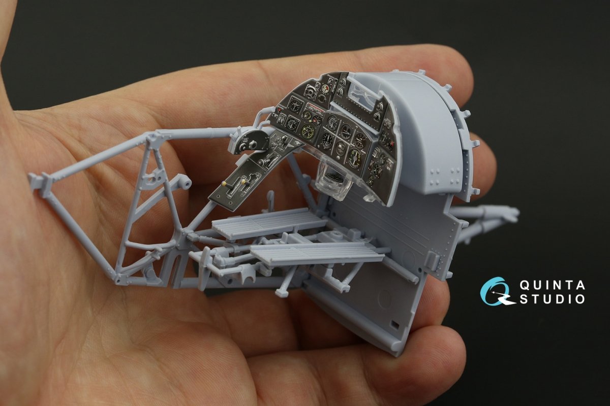 Intérieur imprimé en 3D et coloré sur papier décalcomanie pour Hawker Typhoon (Airfix) - Quinta Studio QD24002 (Porte de voiture) - Échelle 1/24 – immagine 4