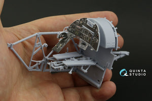 Intérieur imprimé en 3D et coloré sur papier décalcomanie pour Hawker Typhoon (Airfix) - Quinta Studio QD24002 (Porte de voiture) - Échelle 1/24 – immagine 4