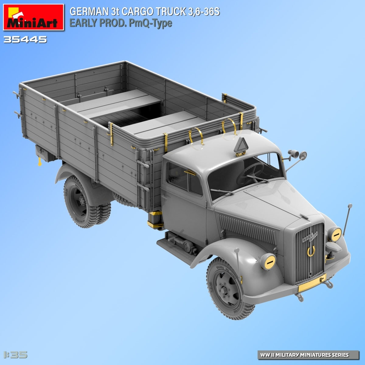 Miniart 35445 Camion cargo allemand 3 tonnes 3.6-36S Première production Type PmQ 1/35 – image 10