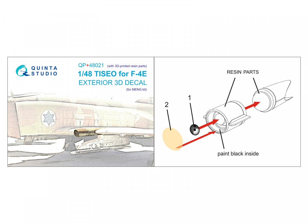 Quinta Studio QP+48021 TISEO pour F-4E (Meng) (avec pièces en résine imprimées en 3D) 1/48 – image 2