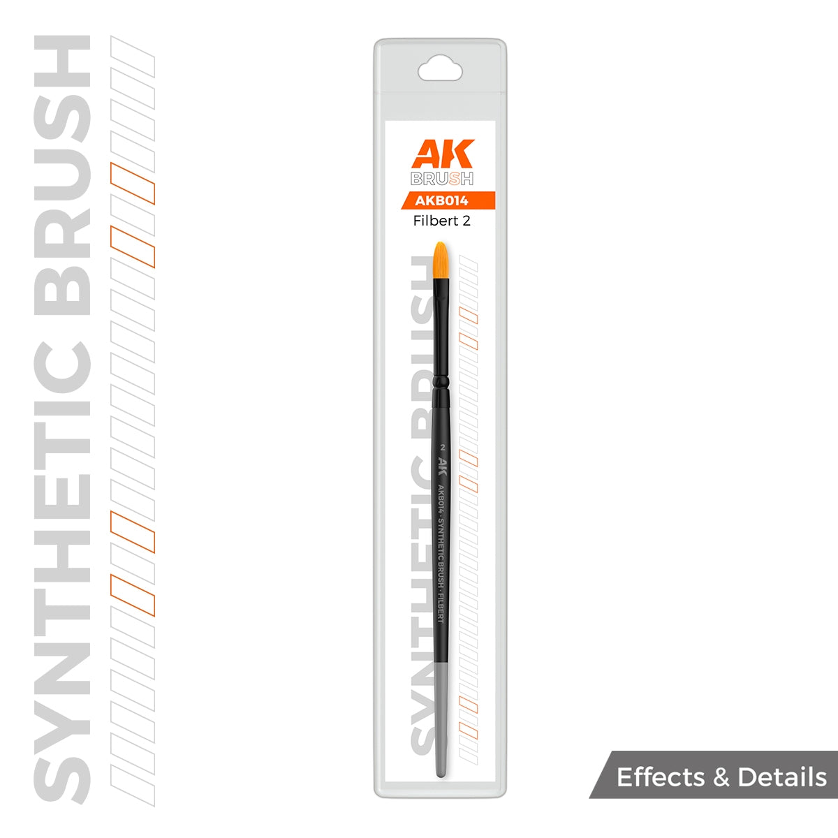 AK Interactive AKB014 AK SYNTHETIC BRUSH – FILBERT 2 – zdjęcie 2