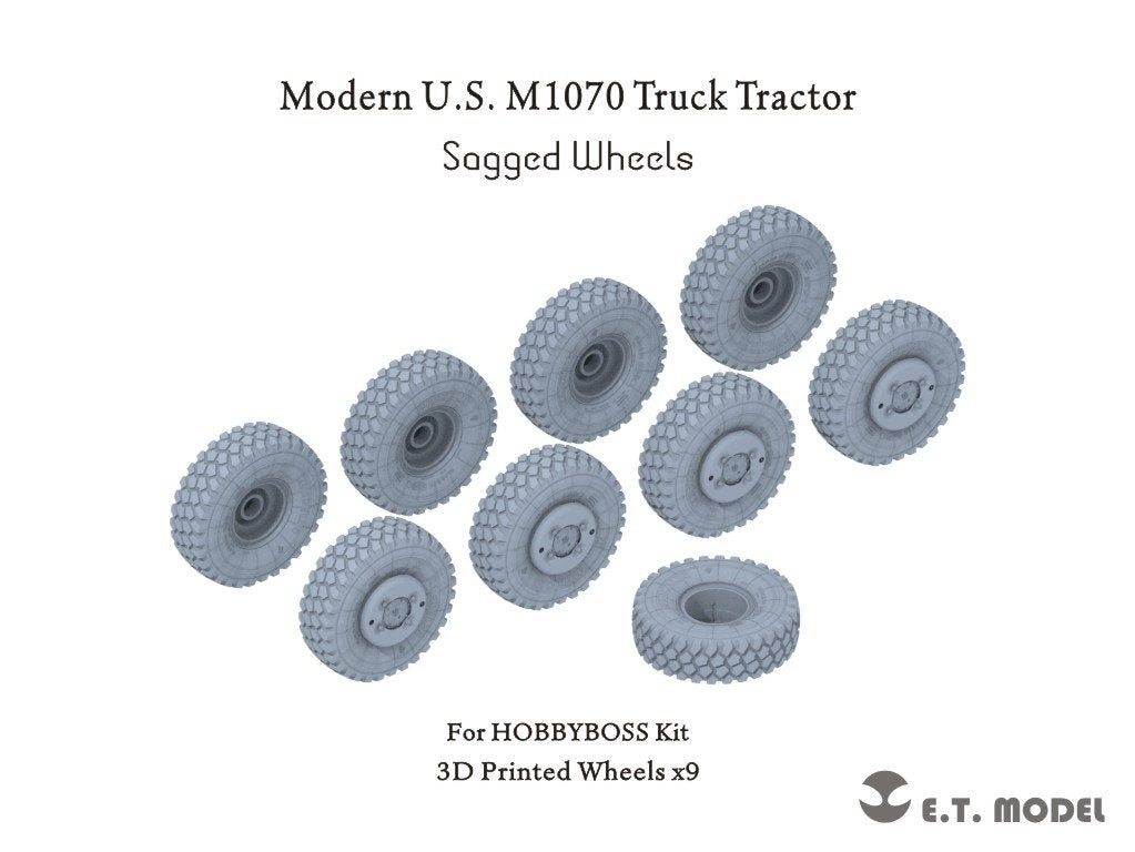 ET Model P35-126 Camion tracteur américain moderne M1070, roues affaissées, pour kit Hobby Boss 1/35