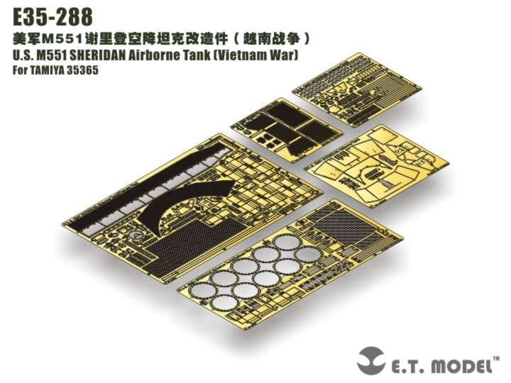 ET Modèle E35-288 US M551 SHERIDAN Char aéroporté Guerre du Vietnam Pour TAMIYA 35365 – image 2