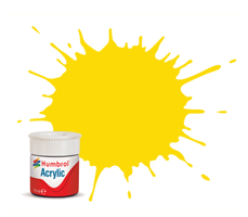 Peinture acrylique brillante jaune Humbrol AB0069 69, 14 ml
