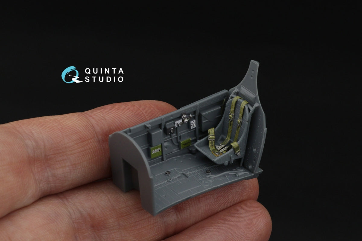 Intérieur imprimé en 3D et coloré sur papier décalcomanie Quinta Studio QD48587 P-40E Warhawk (Eduard) 1/48 – image 13
