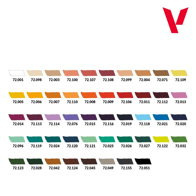 Vallejo 72183 Color BSL System Paint Set ( exclusive miniature )( 3 brushes ) - Game Color 48x18ml
