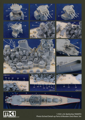 MK1 Design MD-35023 Nouveau pont en bois Yamato 1/350 – image 5