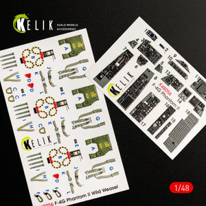 Décalcomanies 3D intérieures KELIK K48056 pour maquette MENG au 1/48