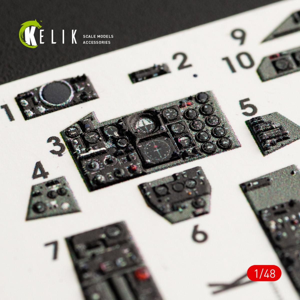 Décalcomanies 3D intérieures KELIK K48056 pour maquette MENG au 1/48 – image 5