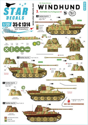 Star Decals 35-C1314 Windhund n° 3 1/35