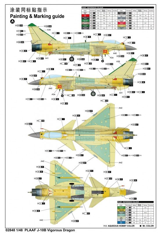 Trumpeter 02848 PLAAF J-10B Dragon Vigoreux (1/48) – Bild 7