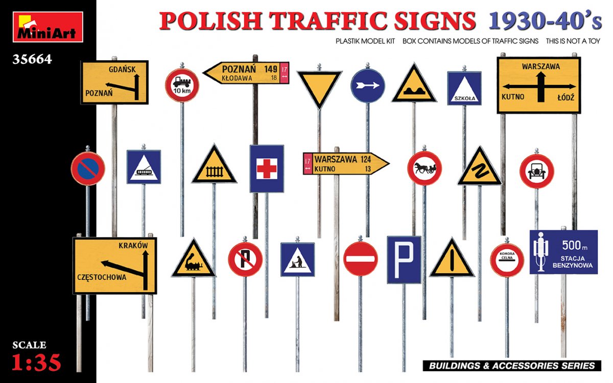 MiniArt 35664 POLISH TRAFFIC SIGNS 1930-40's 1/35