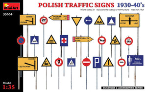MiniArt 35664 PANNEAUX DE SIGNALISATION ROUTIÈRE POLONAIS ANNÉES 1930-40 1/35