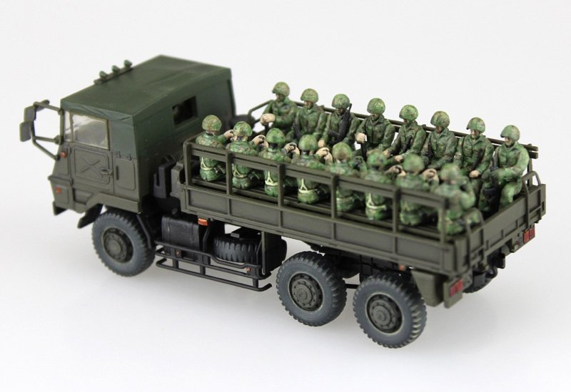 Camion Type 73 des Forces d&amp;#39;autodéfense japonaises (JGSDF) Aoshima 01209 avec figurines (20 pièces) à l&amp;#39;échelle 1/72 – Bild 4