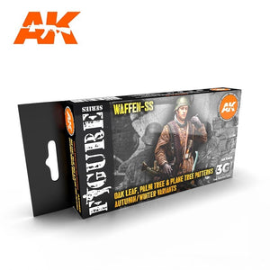 AK Interactive AK11625 MOTIFS FEUILLE DE CHÊNE, PALMIER ET PLAIN-PIED VARIANTES AUTOMNE/HIVER