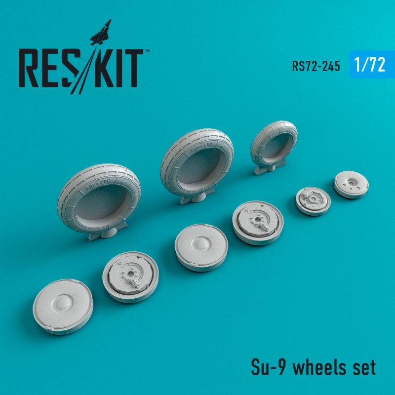 RESKIT RS72-0245 Jeu de roues Su-9 1/72