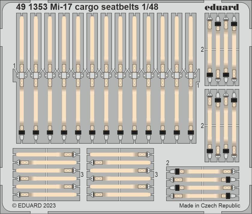 Eduard 491353 Ceintures de sécurité cargo Mi-17 AMK 1/48