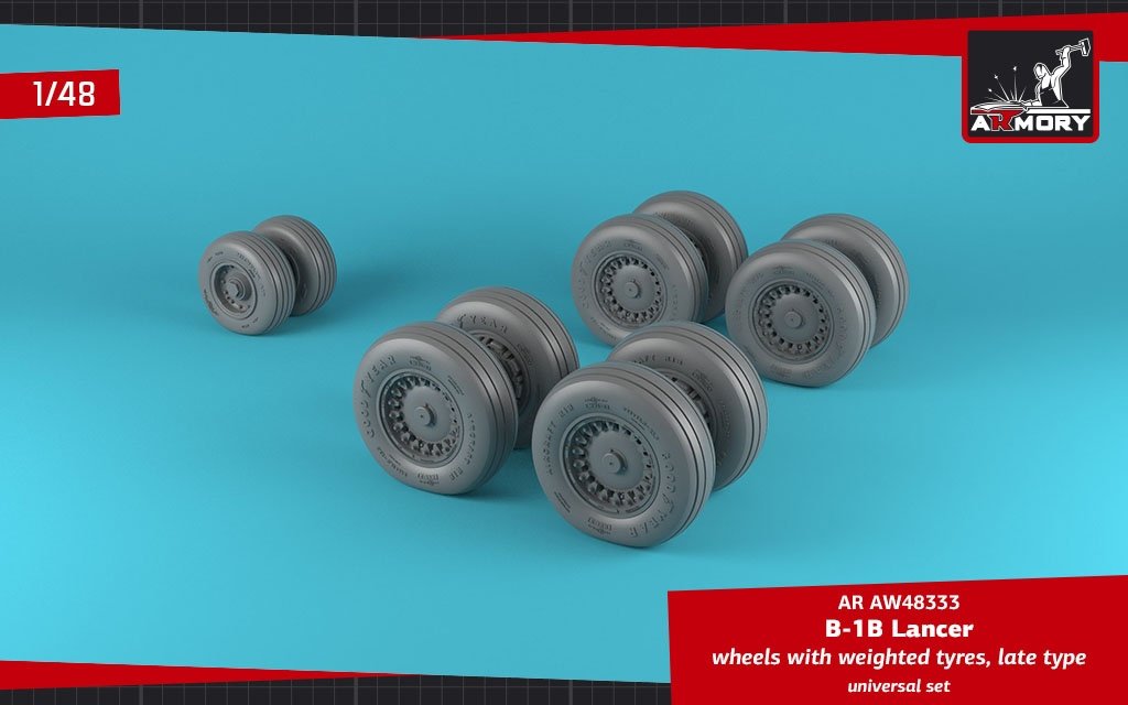 Roues Armory Models AW48333 B-1B Lancer avec pneus lestés, fin 1/48 – image 3