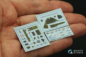 Intérieur coloré imprimé en 3D sur papier décalcomanie Quinta Studio QD48427 F6F-5 Hellcat (Eduard) 1/48 – immagine 2