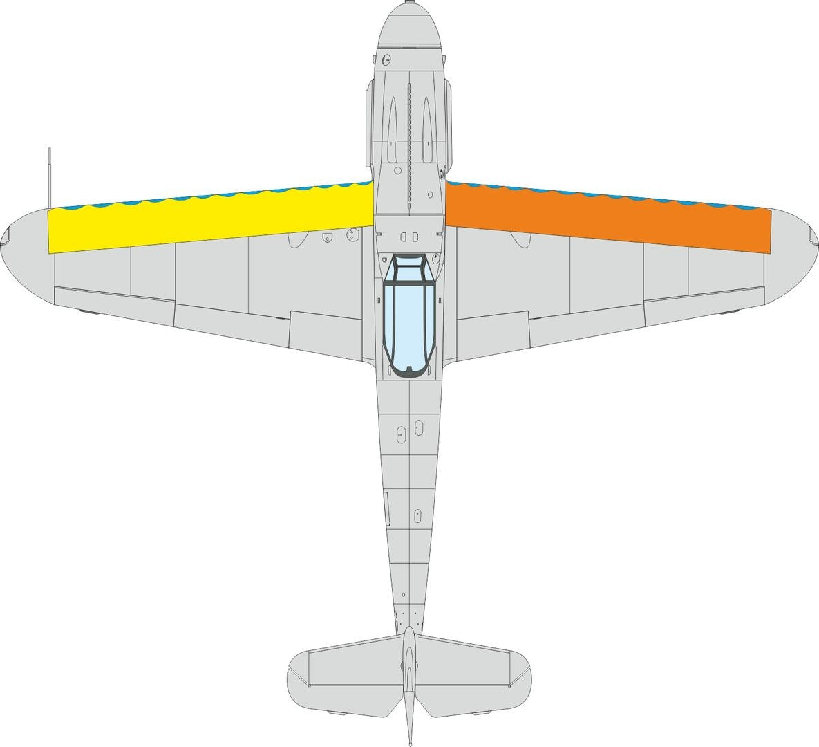 Eduard CX676 Bf 109G ailes bord d&amp;#39;attaque lignes ondulées 1/72