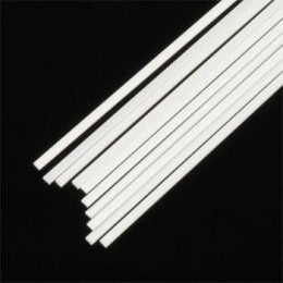Tige Plastruct 90722 n° 0,5 X 1,0 X 250 (styrène blanc) / 10 pièces.