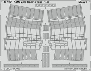 Eduard 481091 Volets d&amp;#39;atterrissage A6M3 Zero EDUARD 1/48