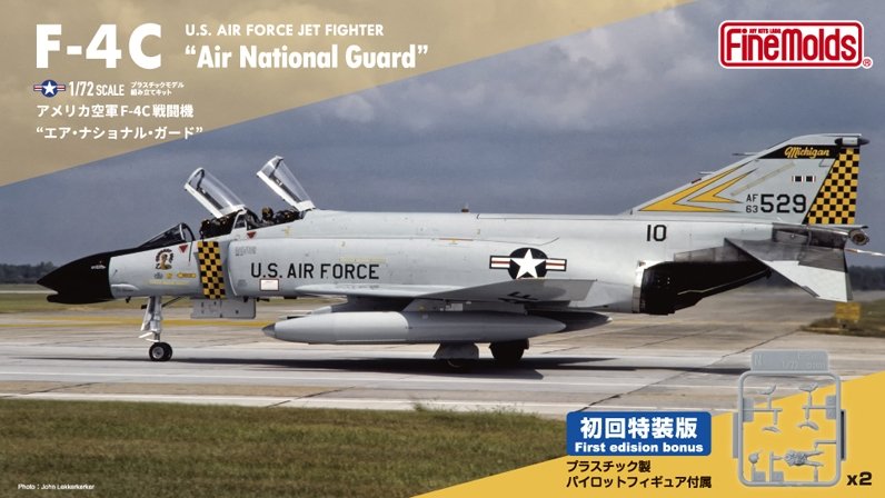Maquette Fine Molds FP46S Chasseur à réaction F-4C « Garde nationale aérienne » de l'US Air Force, échelle 1/72 